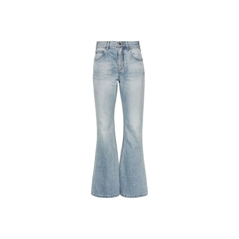 CELINE Logo Patch Flared Jeans-0