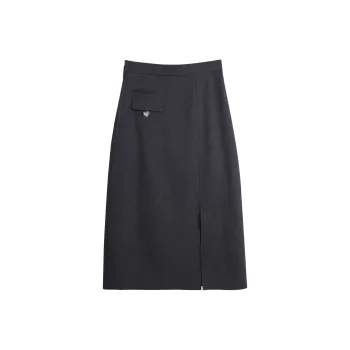 Olrain Casual Long Skirts Women's Premium Gray