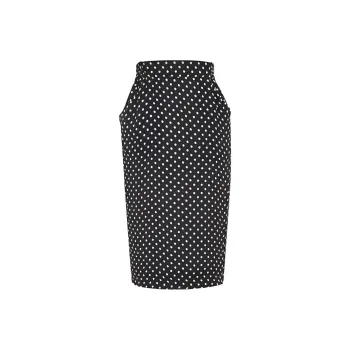 SAINT LAURENT Dotted Pencil Skirt
