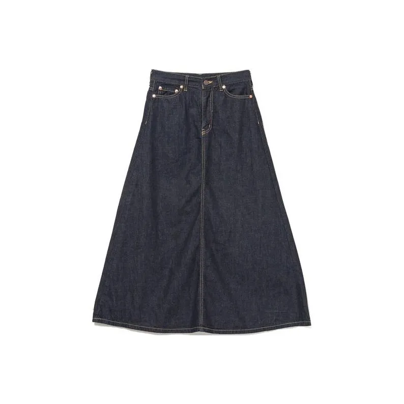 Beams Casual Long Skirts Women's Indigo-0