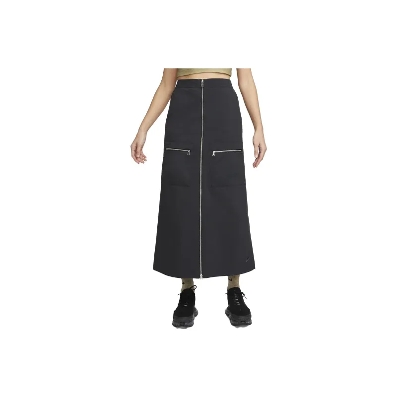 Nike SPORTSWEAR TECH PACK Casual Long Skirts Women's Black-0