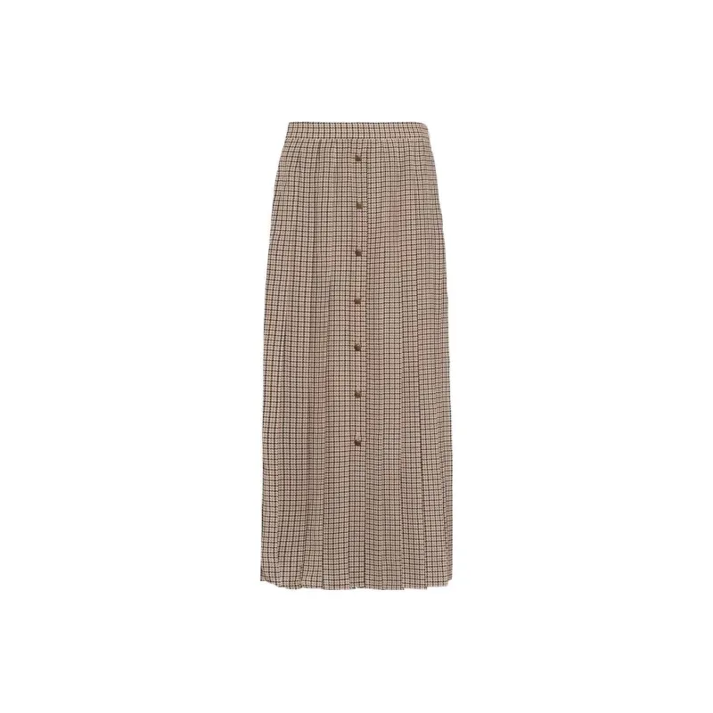 PRADA FW23 Casual Long Skirts Women's Brown-0