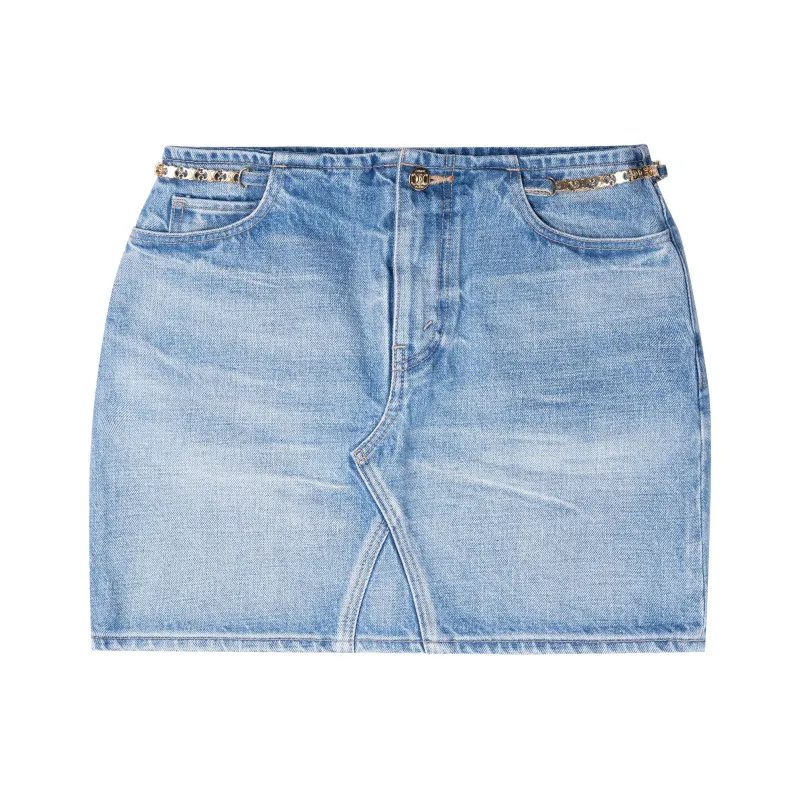 CELINE Denim Short Skirts Women's Blue-0