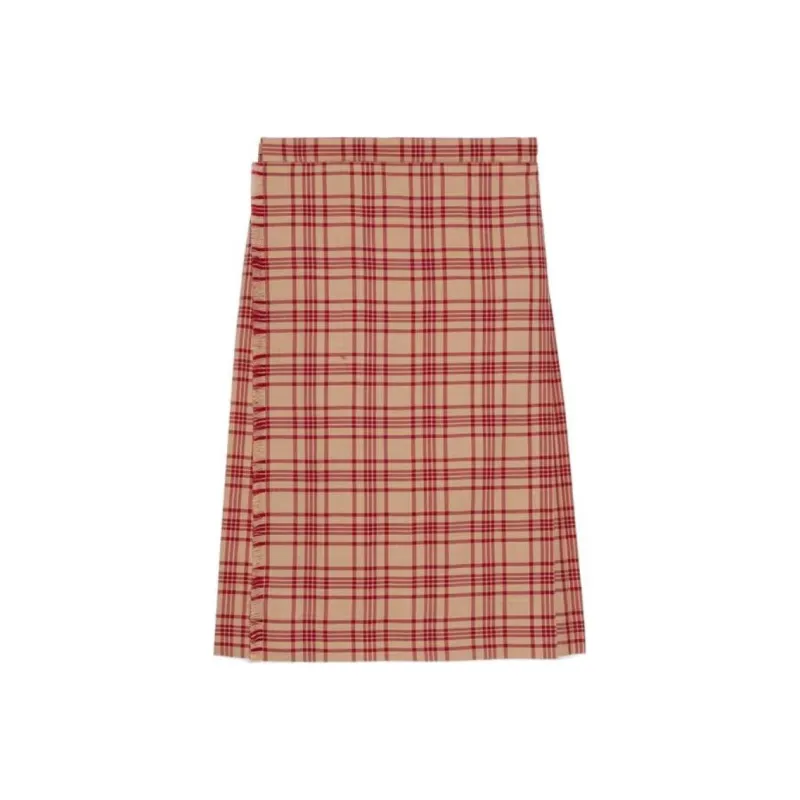 GUCCI Casual Long Skirts Women's Red-0