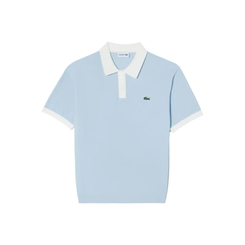 LACOSTE Logo appliqué Velvet Polo Shirt-0