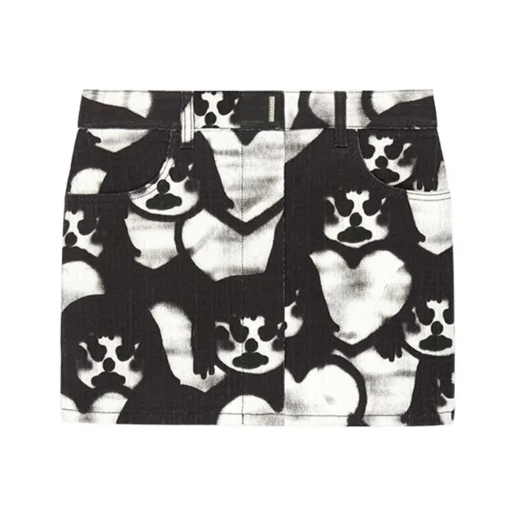 Givenchy x Chito SS22 Denim Short Skirts Women's Black-0