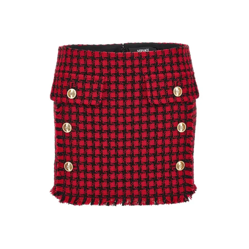 VERSACE Checked Mini Skirt-0