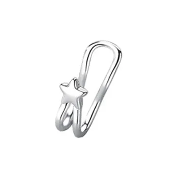 NVBBK S925 Silver Clip On Earrings Women's