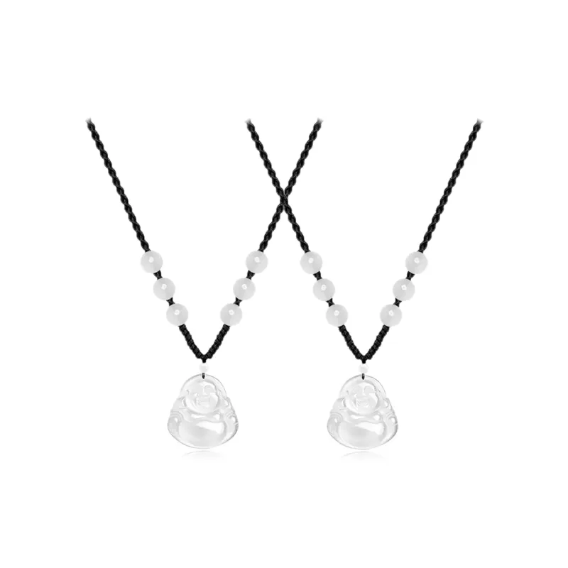 JIACUIYUN Glass Cat Eye Necklaces Unisex-3