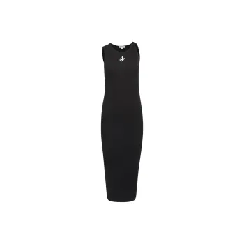 JW Anderson Logo Embroidered Twisted Strap Maxi Dress