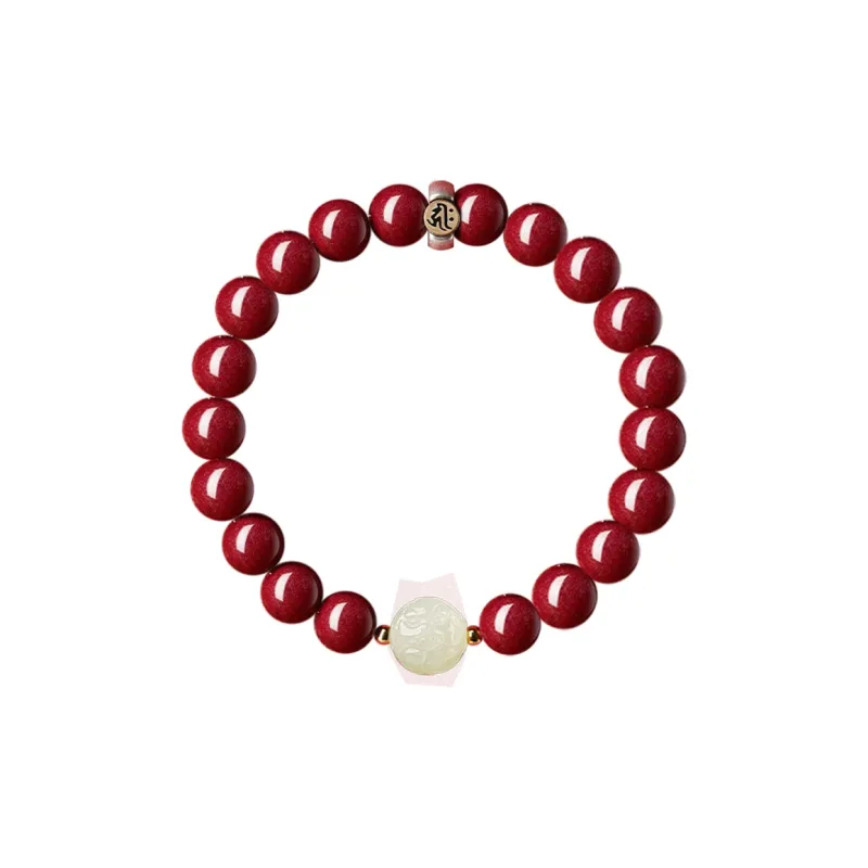 The Thousand Seals Family Reconstructed Cinnabar Bracelets Unisex-5