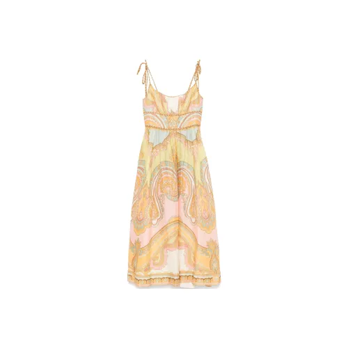 Zimmermann Maxine Picnic Spaghetti Strap Midi Dress