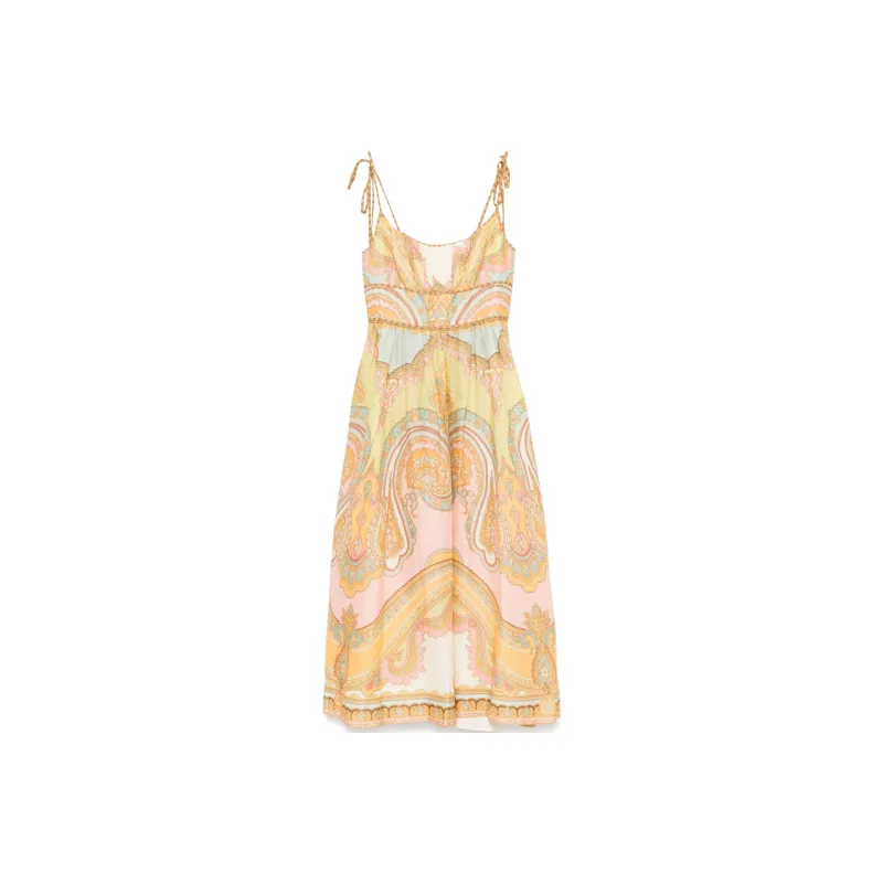 Zimmermann Maxine Picnic Spaghetti Strap Midi Dress-0