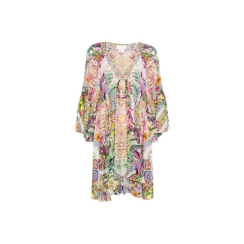 Camilla Floral print Silk Midi Dress