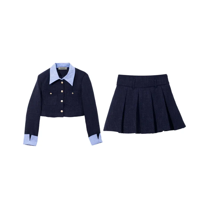 TORIGHT Skirt Set Women's Dark Blue-0