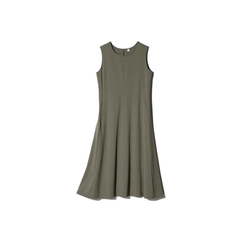 UNIQLO Sleeveless Dress Women's Olive-0