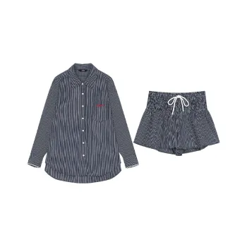 ELF SACK Casual Suit Women's Elegance Blue Plaid