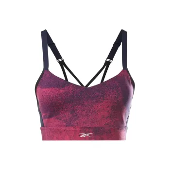 Reebok Lux Strappy Bra- Perf Aop Sports Underwear Women's Purple