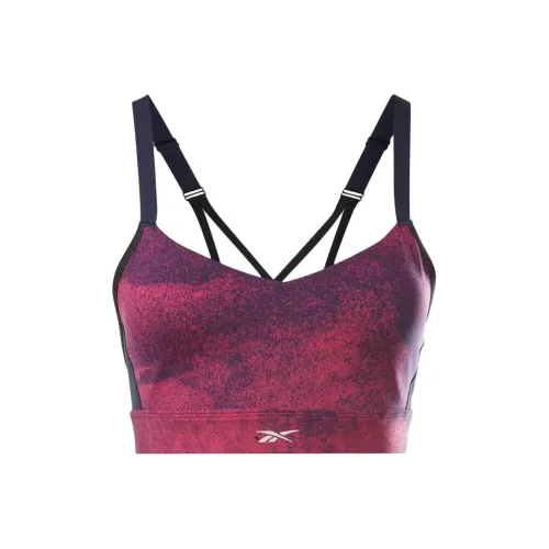 Reebok Lux Strappy Bra- Perf Aop Sports Underwear Women's Purple