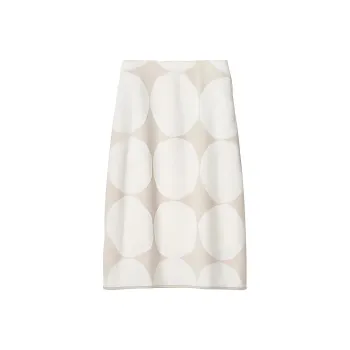 Marimekko X UNIQLO Marimekko Co brand Casual Long Skirts Women's Light Gray