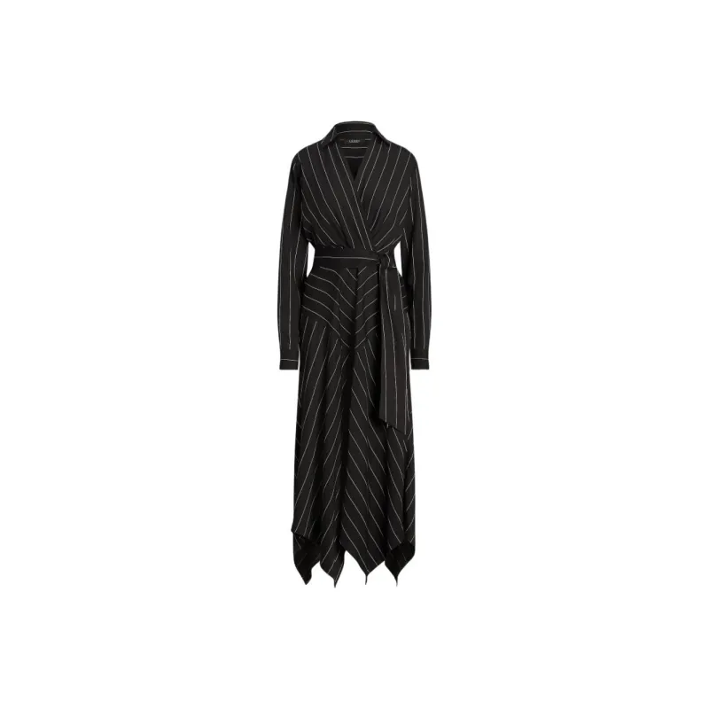 Polo Ralph Lauren SS24 Long Sleeved Dress Women's Black-0