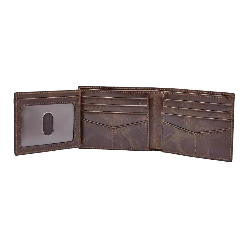 FOSSIL Leather Wallet Men's Dark Brown-2