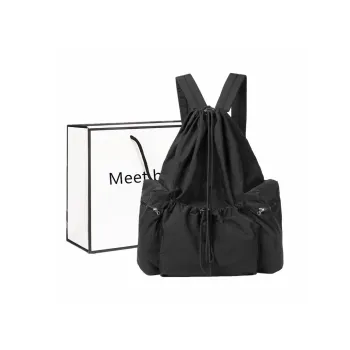 Fitchell Nylon Backpack Unisex Black/Khaki/Brown/White