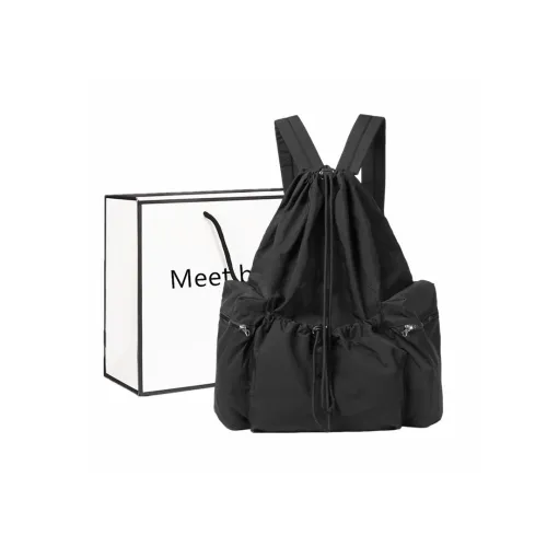 Fitchell Nylon Backpack Unisex Black/Khaki/Brown/White
