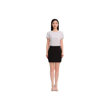 Blood Glitter Casual Short Skirts Women's Black