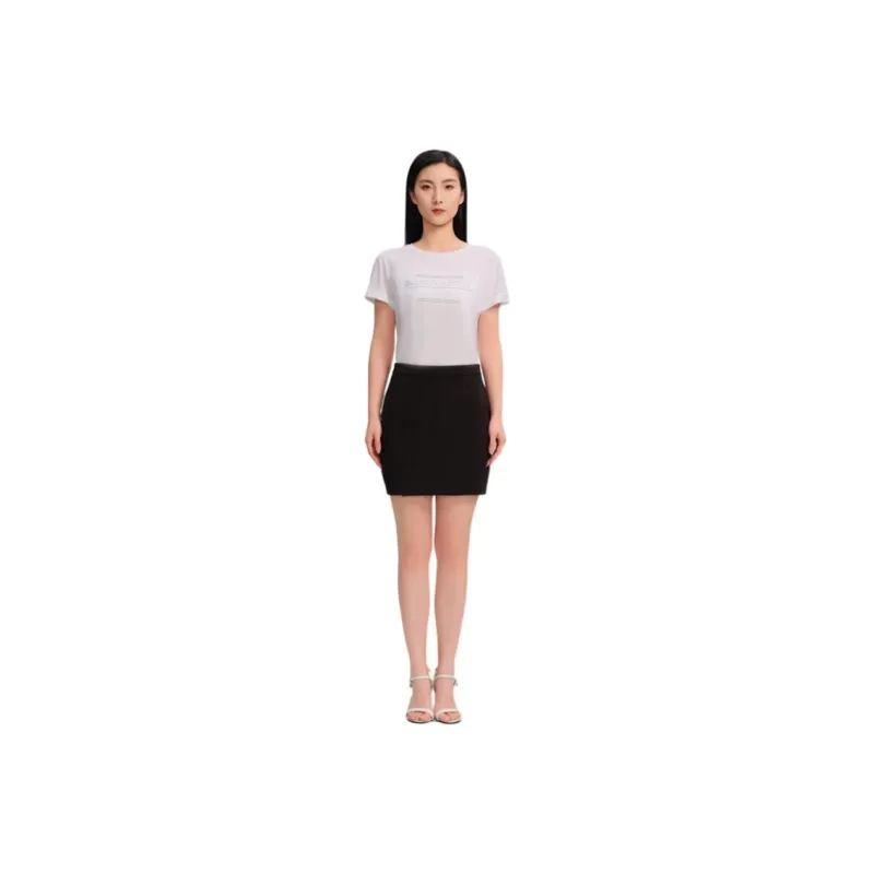 Blood Glitter Casual Short Skirts Women's Black-0
