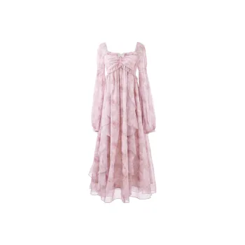 PLANE DRIFT Long Sleeved Dress Women's Water Cloud Pink