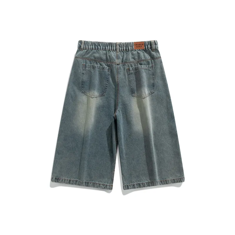 CHARLIE GOLF Denim Shorts Unisex-1