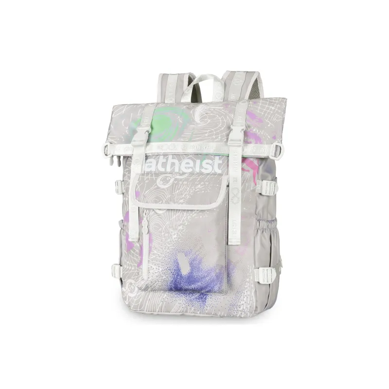 8atheist Polyester Backpack Unisex White-13