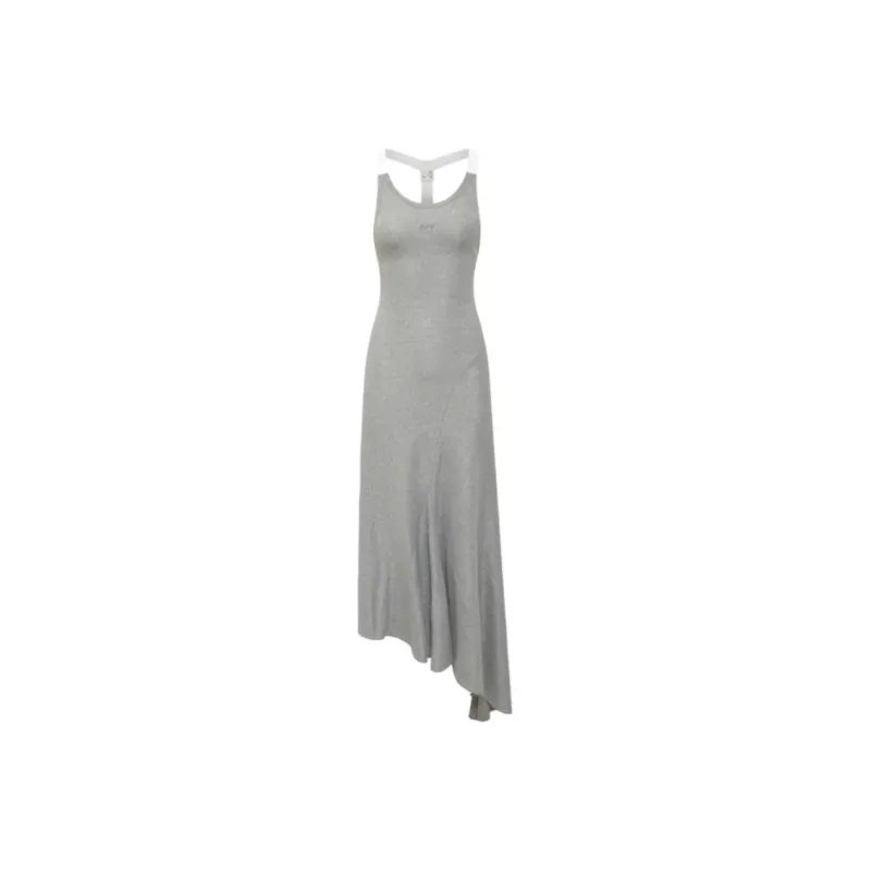 OFF WHITE Ribbed knit Midi Dress-0