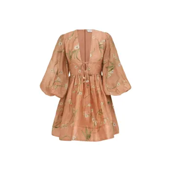 Zimmermann Long Sleeved Dress Women's Dancing Floral Art