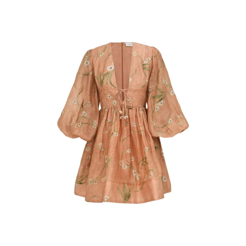 Zimmermann Illuminate Drawn Mini Dress-0