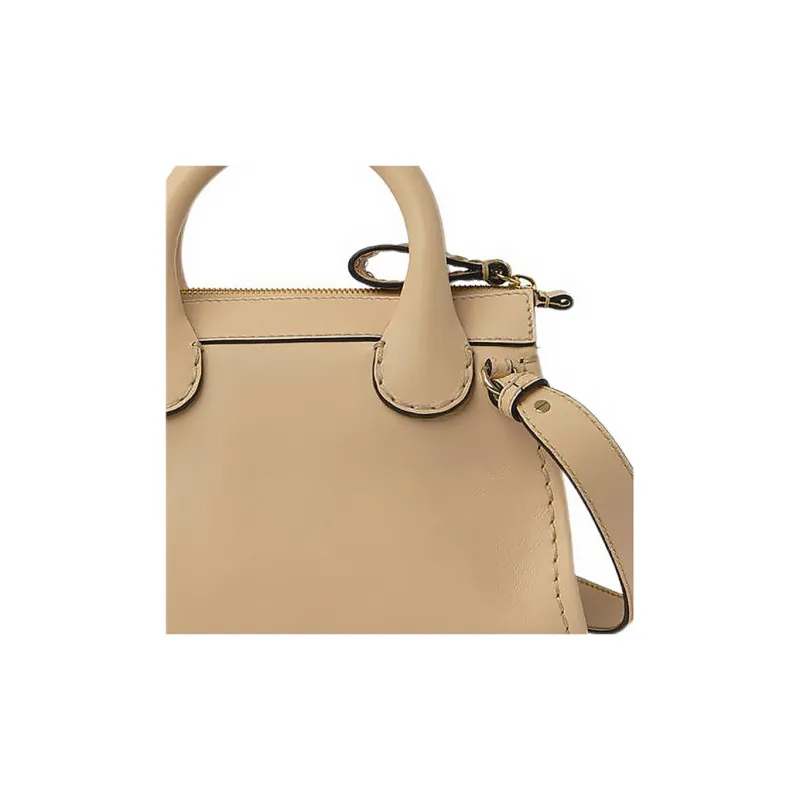 Chloe Chloé Handbag Edith Buffalo Leather Handbag Mini Women's Light Umber-3
