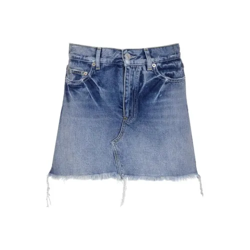 Balenciaga SS22 Denim Short Skirts Regular Fit Women's Light Blue