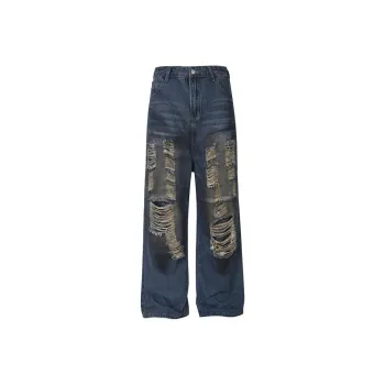 DanerWang Jeans Unisex Blue