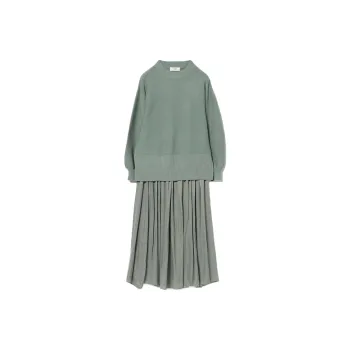 Beams HEART Skirt Set Women's Gray Green