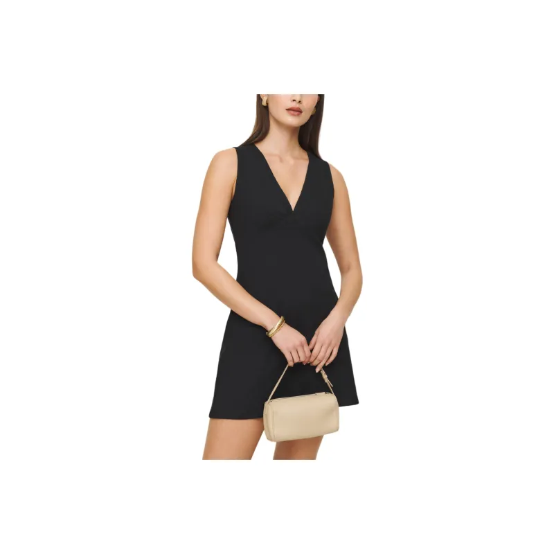 REFORMATION Bowie Knit Dress Sleeveless Dress Women's Black-0