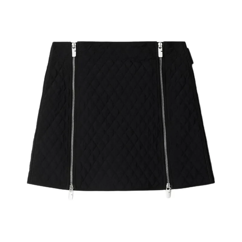 Burberry Quilted Mini Skirt-0