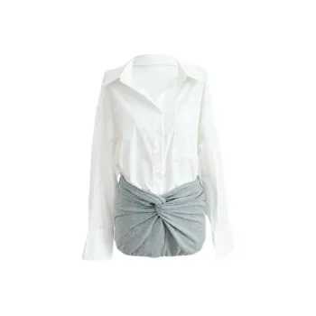 Udon House Long Sleeved Dress Women's White
