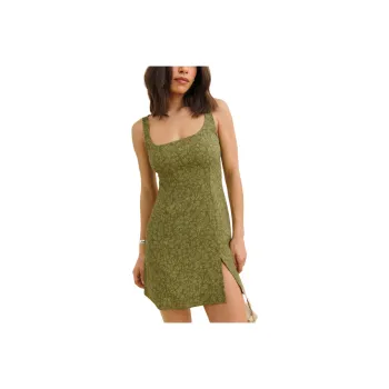 REFORMATION Noha Dress Slip Dress Women's Green