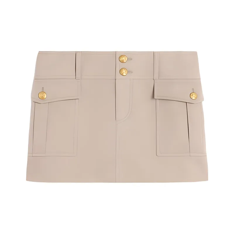 CELINE SS23 Casual Short Skirts Women's Brown-0