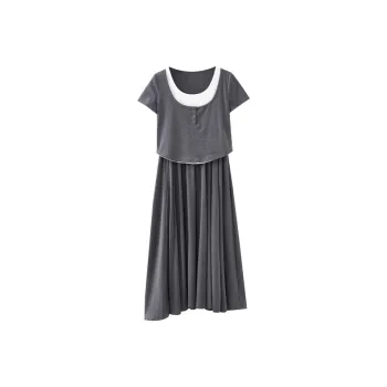 SHUIYUNJIAN Casual Suit Women's Smoke Gray