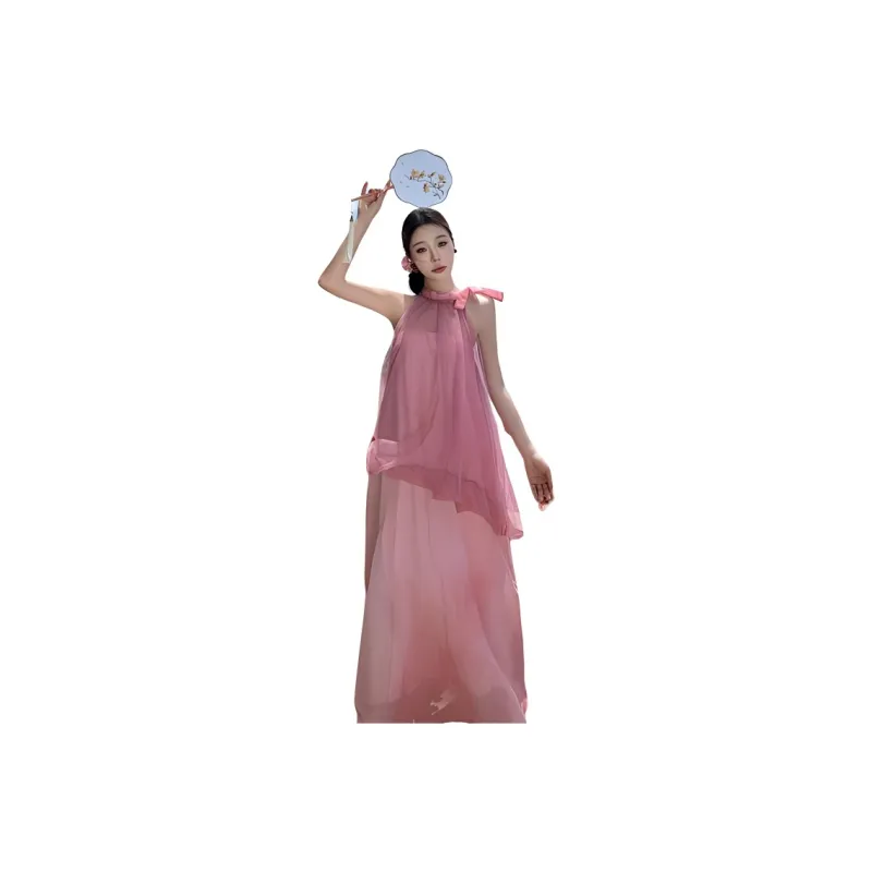MORii Sleeveless Dresses Women's Pink-0