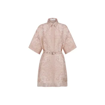 DIOR Long Sleeved Dress Women's Pink