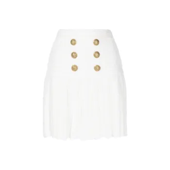 BALMAIN Casual Short Skirts Women's White