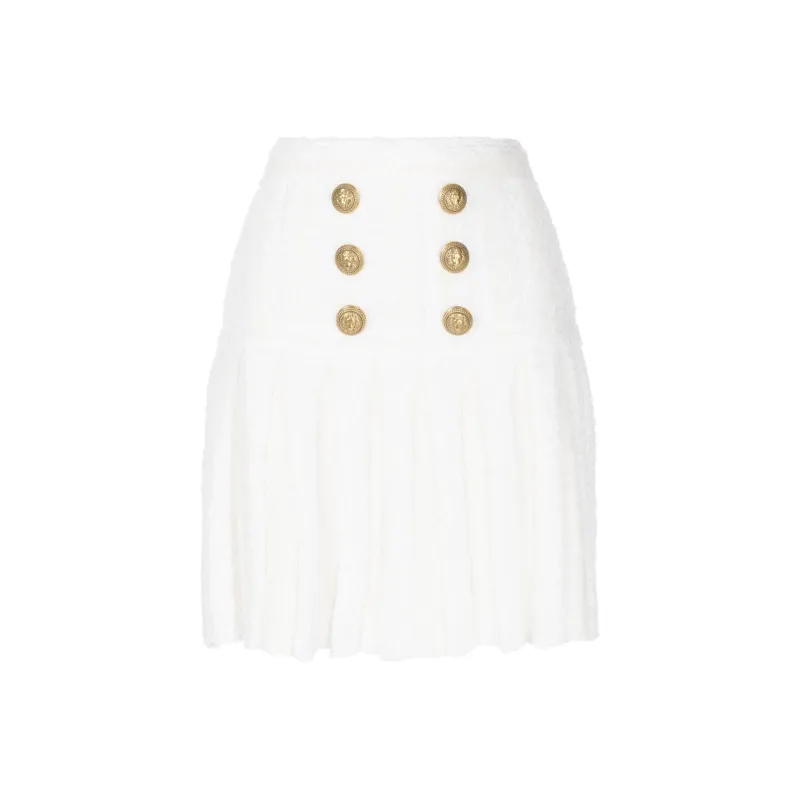 BALMAIN Casual Short Skirts Women's White-0